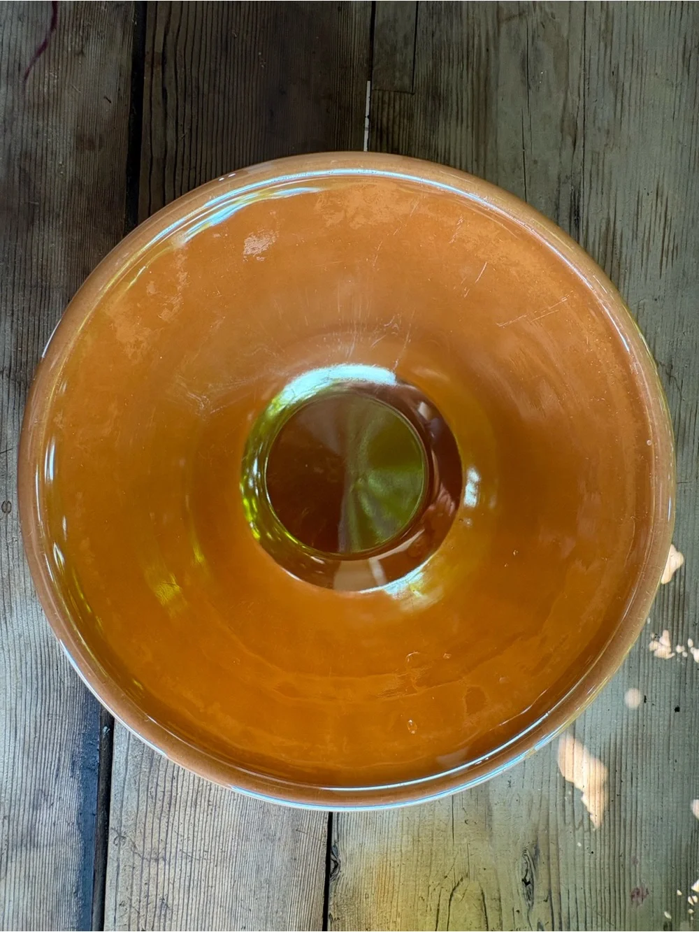 Fire King Peach Swirl Glass Serving Bowl